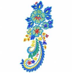 Flowers And Tree Embroidery Design 12